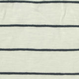 Dark Grey Horizontal-Stripe Jersey Knit, Cotton