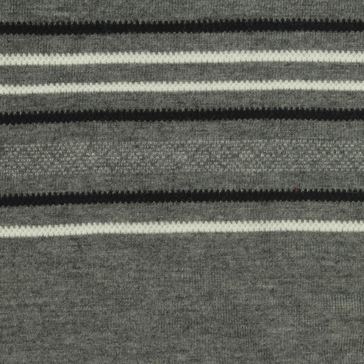 Grey Horizontal-Stripe Jersey Knit, Poly-Viscose, 160 gsm, 160 cm
