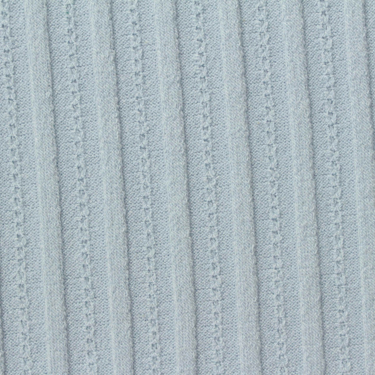 Light Blue Textured Rib Knit, Poly-Cotton