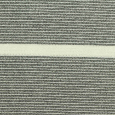 Grey Stripes Knit, Cotton-Poly, 305 gsm
