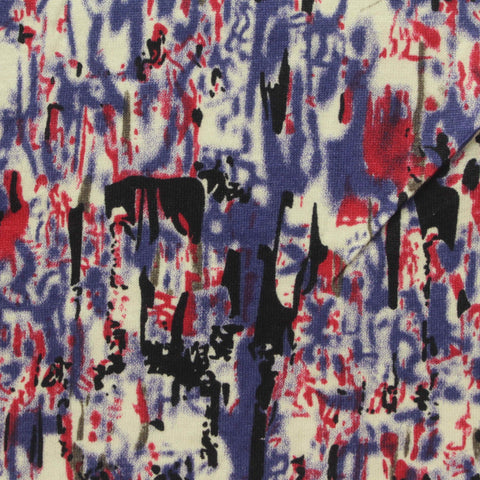 Purple Splatters Jersey Knit, Cotton-Linen