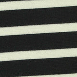 Black Horizontal-Stripe Ponte Knit, Viscose-Nylon — texture
