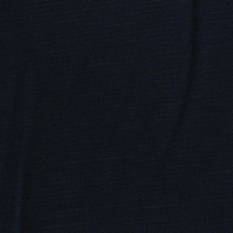 Striped Viscose Polyester Stretch Jersey Knit Fabric, 135 gsm, 180 cm — Navy