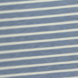 Light Blue Stripes Rib Knit, Poly-Cotton