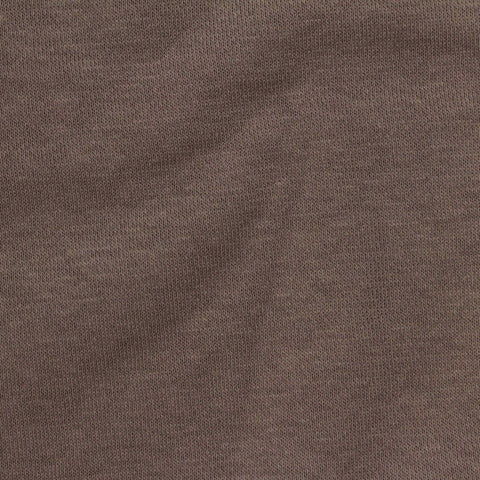 Brushed 100% Cotton French Terry Fabric, 260 gsm, 182 cm — Brown