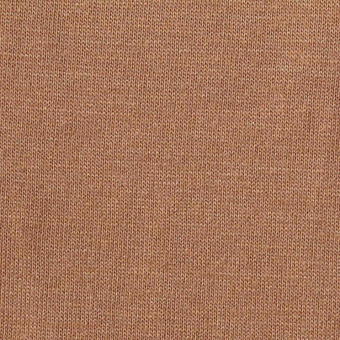 Polyester Cotton Jersey Knit Fabric, 148 gsm, 155 cm — Brown