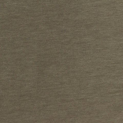 Olive Marl Jersey Knit, Poly-Cotton, 171 gsm