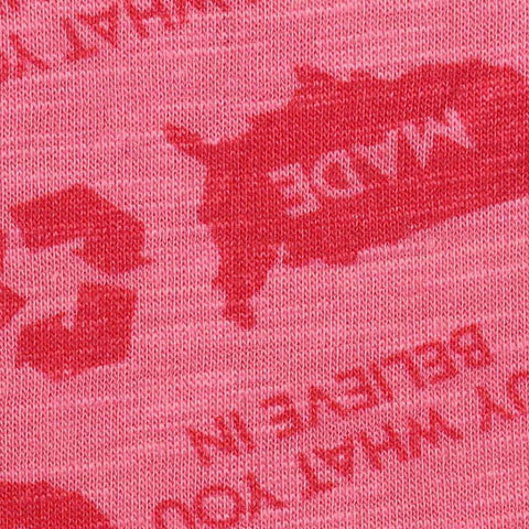 Printed Slub Modal Cotton Stretch Jersey Knit Fabric, 140 gsm, 190 cm — Pink
