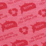 Printed Slub Modal Cotton Stretch Jersey Knit Fabric, 140 gsm, 190 cm — Pink