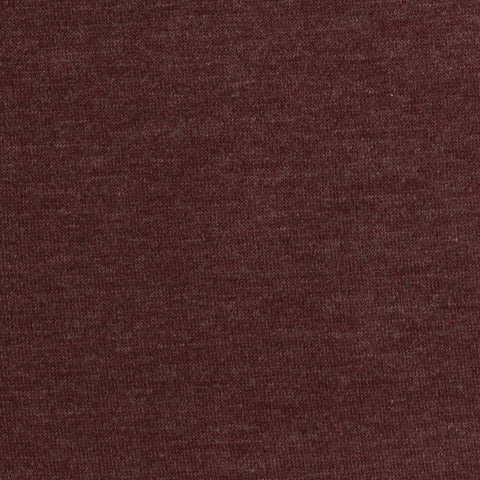 Heather Brushed Cotton Polyester French Terry Fabric, 273 gsm, 178 cm — Red