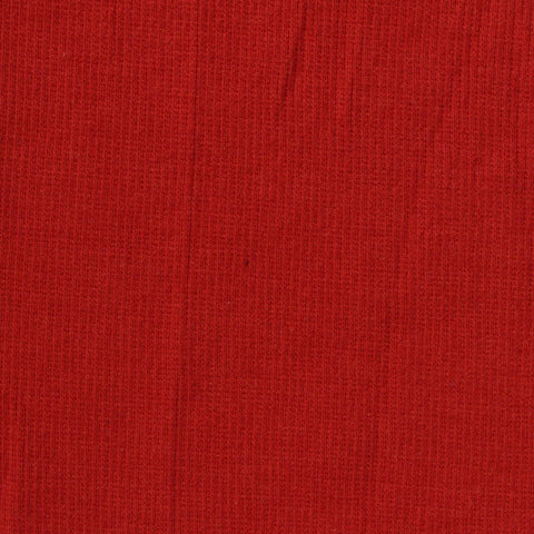 Polyester Cotton Stretch Rib Knit Fabric, 302 gsm, 99 cm — Red
