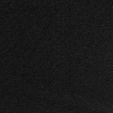 Polyester Stretch French Terry Fabric, 165 gsm, 145 cm — Black