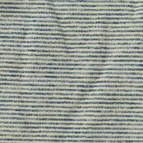 Dark Blue Horizontal-Stripe Jersey Knit, Polyester, 170 gsm
