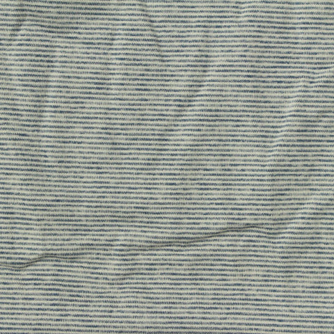 Dark Blue Horizontal-Stripe Jersey Knit, Polyester, 170 gsm