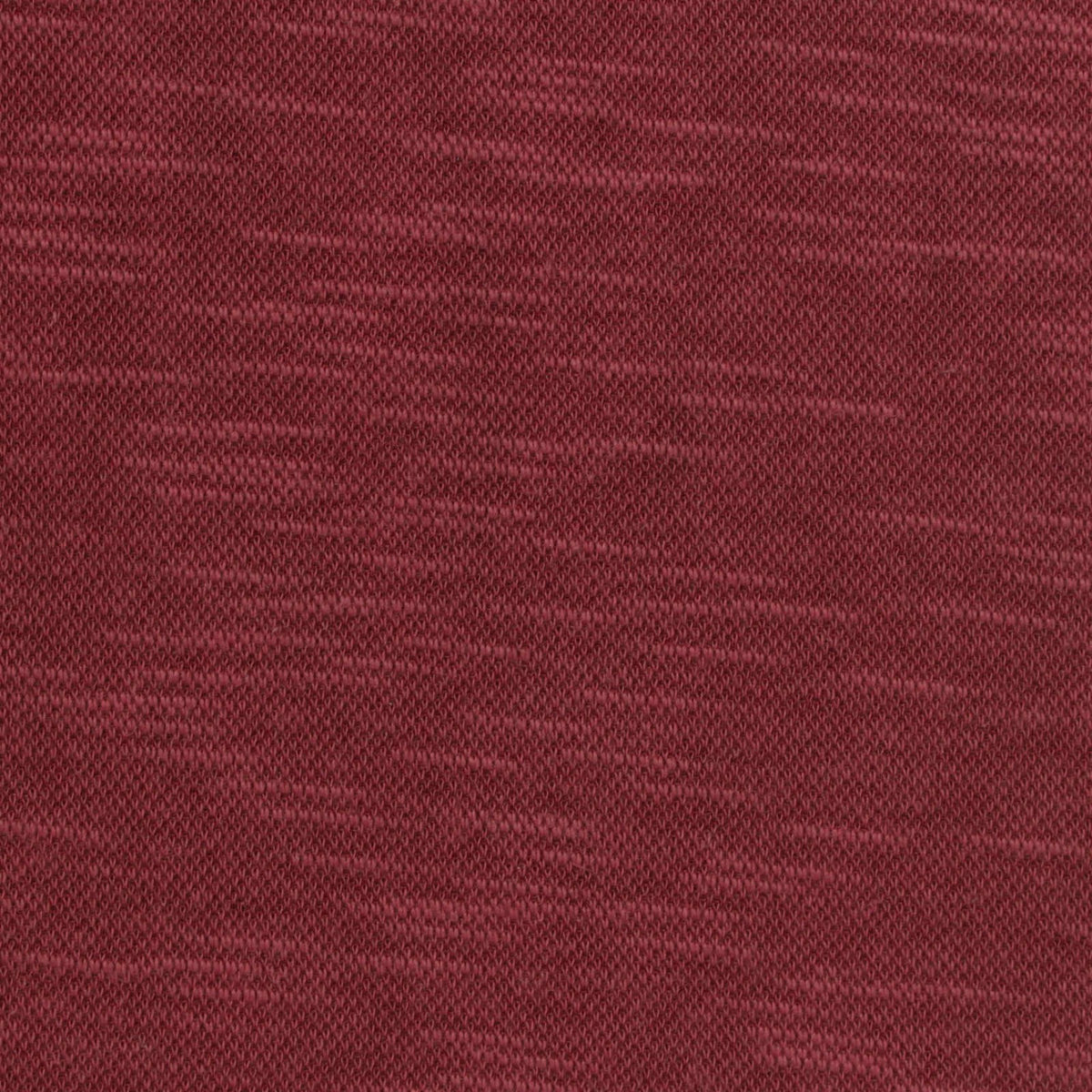 Deep Red Heather Piqué Knit, Cotton-Poly