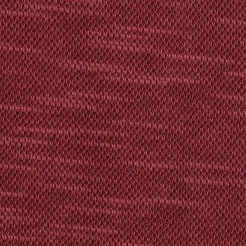 Deep Red Heather Piqué Knit, Cotton-Poly