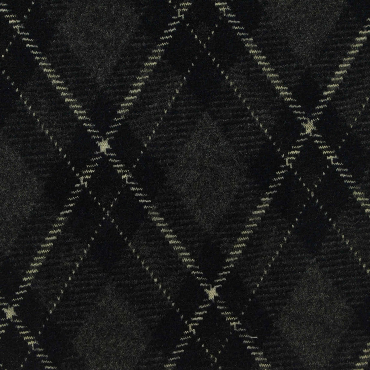 Dark Grey Argyle Jacquard, Poly-Viscose