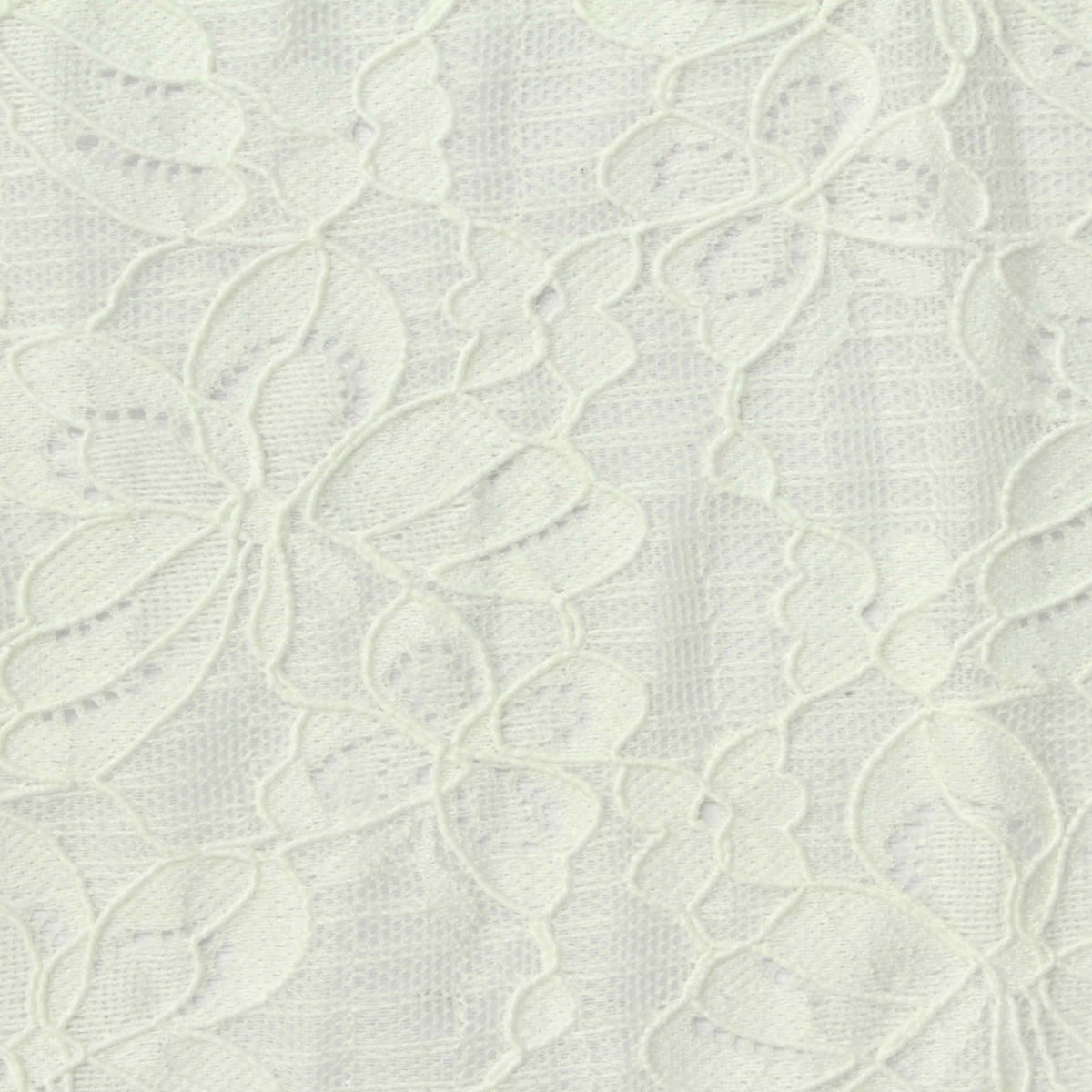 Cream Floral Lace, Nylon, 210 gsm