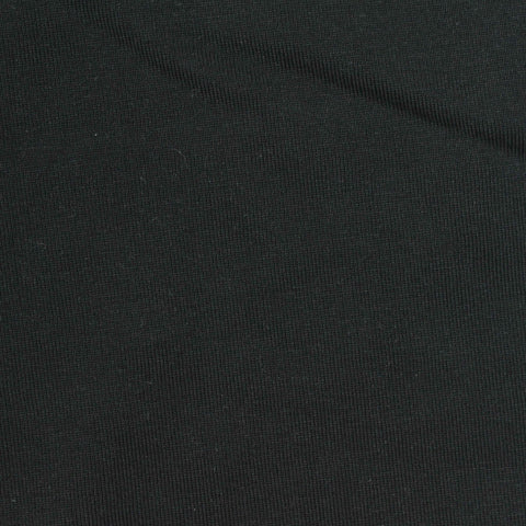 Cotton Polyester Jersey Knit Fabric, 220 gsm, 168 cm — Black