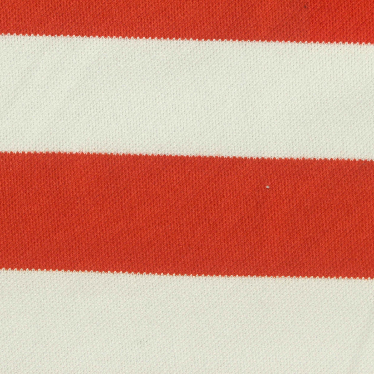 Orange Horizontal-Stripe Piqué Knit, Cotton-Poly
