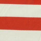 Orange Horizontal-Stripe Piqué Knit, Cotton-Poly