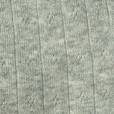 Light Grey-Green Tone-on-Tone Diamond Pointelle Knit, Cotton — texture