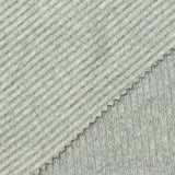 Viscose Polyester Stretch Rib Knit Fabric, 240 gsm, 175 cm — Grey