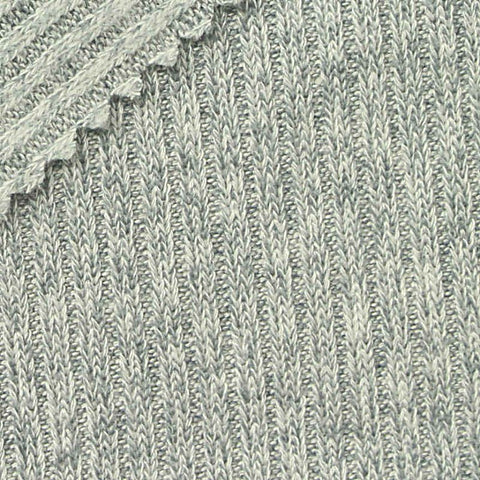 Grey Heather Rib Knit, Viscose-Poly