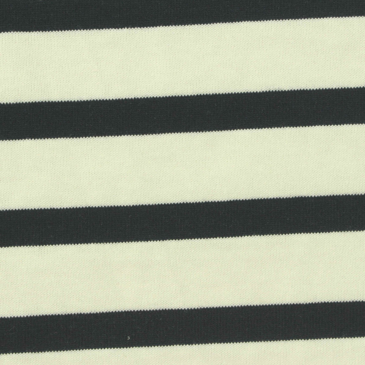 Black Horizontal-Stripe Jersey Knit, Cotton, 220 gsm