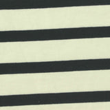 Black Horizontal-Stripe Jersey Knit, Cotton