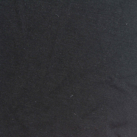 Brushed Viscose Stretch Jersey Knit Fabric, 185 gsm, 165 cm — Black