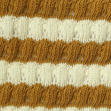 Brown Horizontal-Stripe Jersey Knit, Cotton-Poly — texture