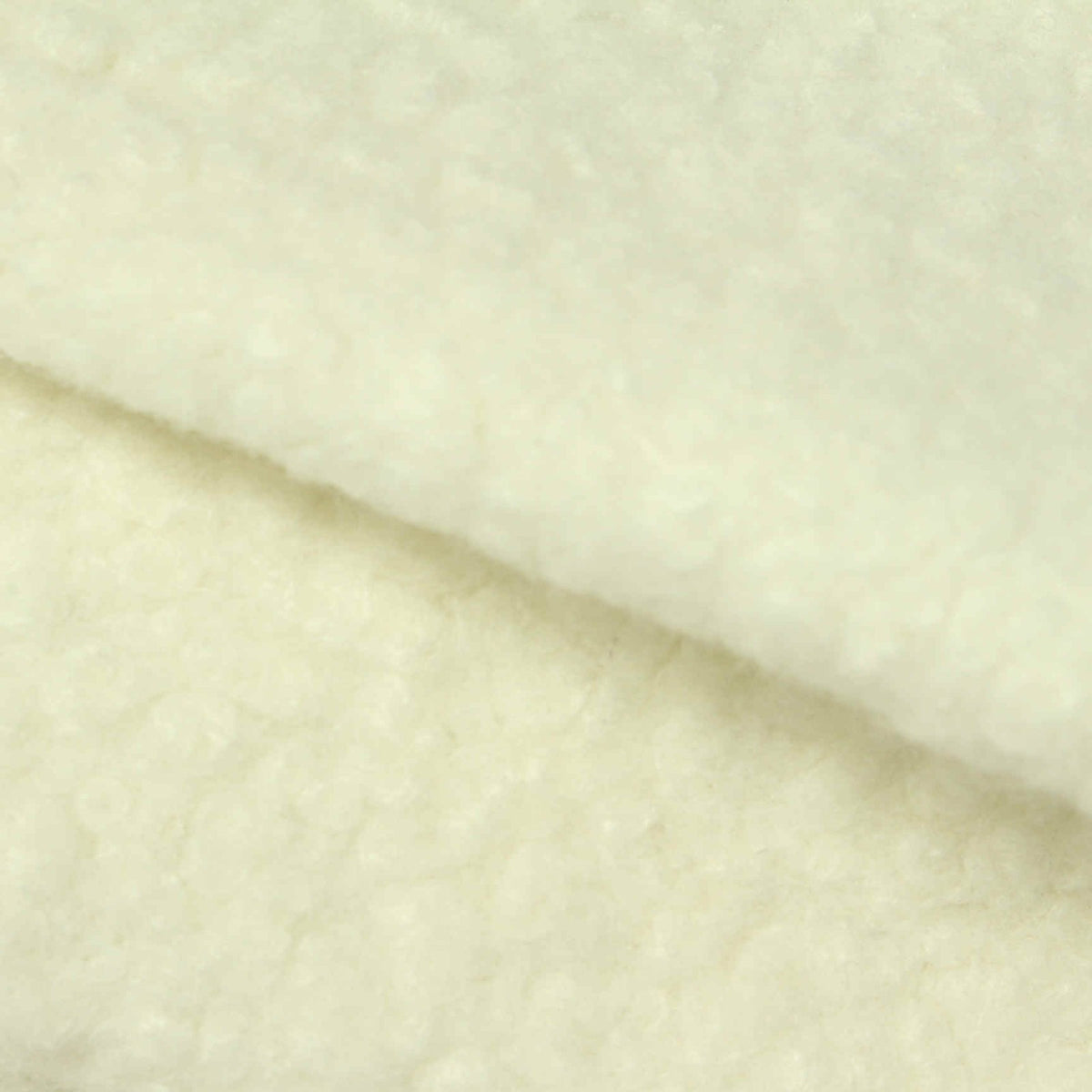 100% Polyester Sherpa Fleece Fabric, 350 gsm, 165 cm — Beige