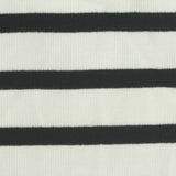 Black Horizontal-Stripe Rib Knit, Cotton