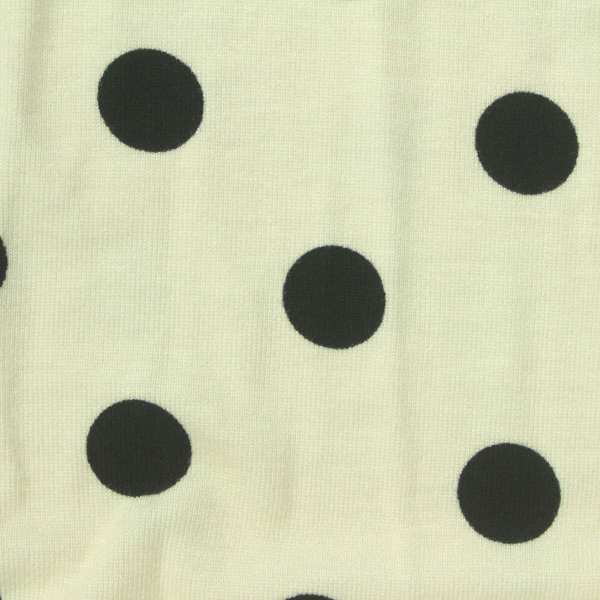 Black Dots Rib Knit, Viscose