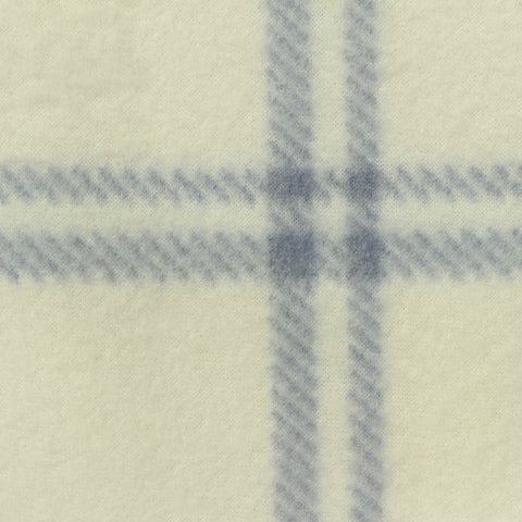 Light Blue Plaid Fleece, Polyester