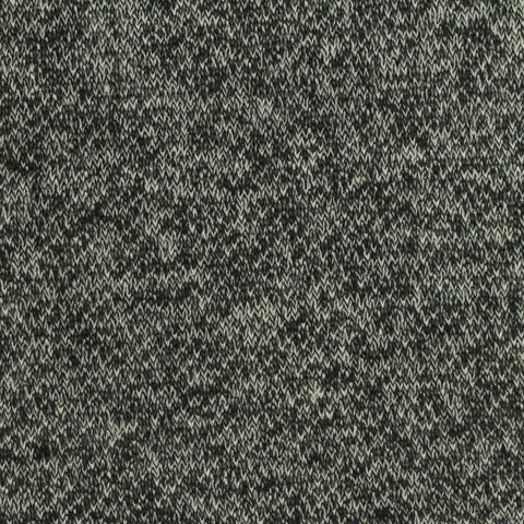 Black Marl French Terry, Poly-Cotton, 226 gsm