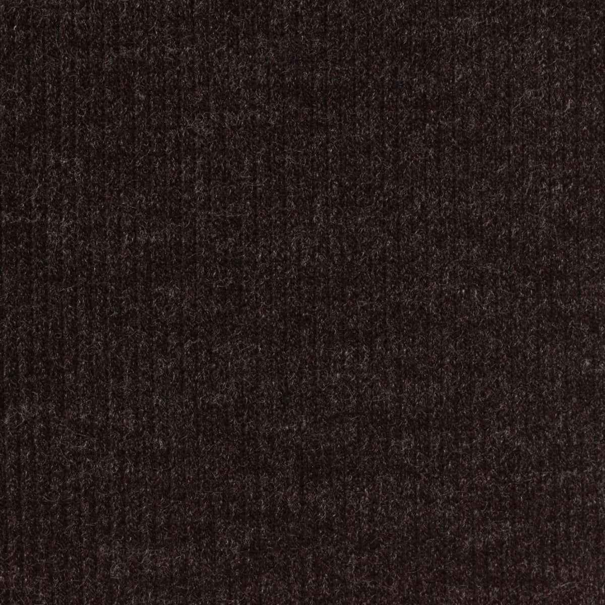 Dark Brown Marl Rib Knit, Polyester, 300 gsm, 150 cm