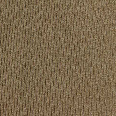 Brushed Polyester Stretch Rib Knit Fabric, 280 gsm, 150 cm — Khaki, ref EF-269929