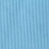 Cotton Modal Stretch Rib Knit Fabric, 290 gsm, 165 cm — Blue — texture