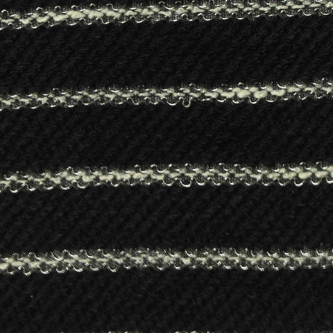 Black Horizontal-Stripe French Terry, Viscose