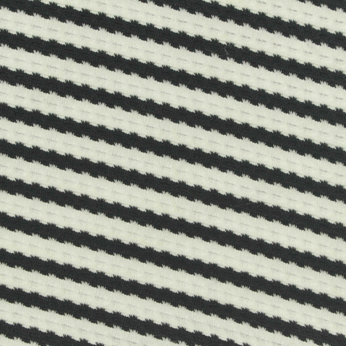 Black Stripes Jersey Knit, Polyester, 280 gsm