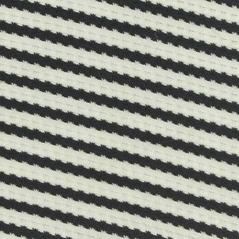 Black Stripes Jersey Knit, Polyester, 280 gsm