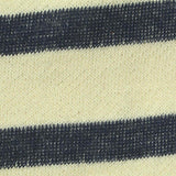 Navy Horizontal-Stripe French Terry, Cotton — texture