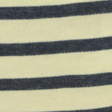 Navy Horizontal-Stripe French Terry, Cotton