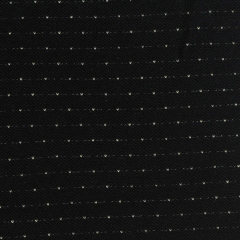 Jacquard 100% Cotton Piqué Knit Fabric, 185 gsm, 170 cm — Black
