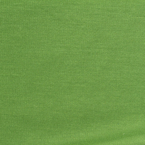 Brushed Polyester Modal Stretch French Terry Fabric, 230 gsm, 163 cm — Green