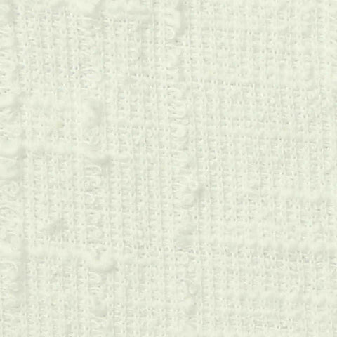 Jacquard Slub Polyester Cotton Knit Fabric, 314 gsm, 160 cm — White