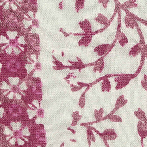 Pink Floral Jersey Knit, Polyester, 128 gsm