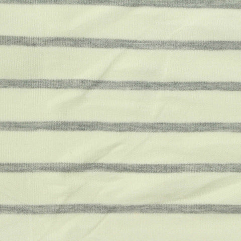 Grey Horizontal-Stripe Scuba Knit, Poly-Modal